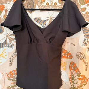 Vixen by Micheline Pitt Black Blouse